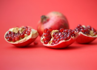 red fruit on red table