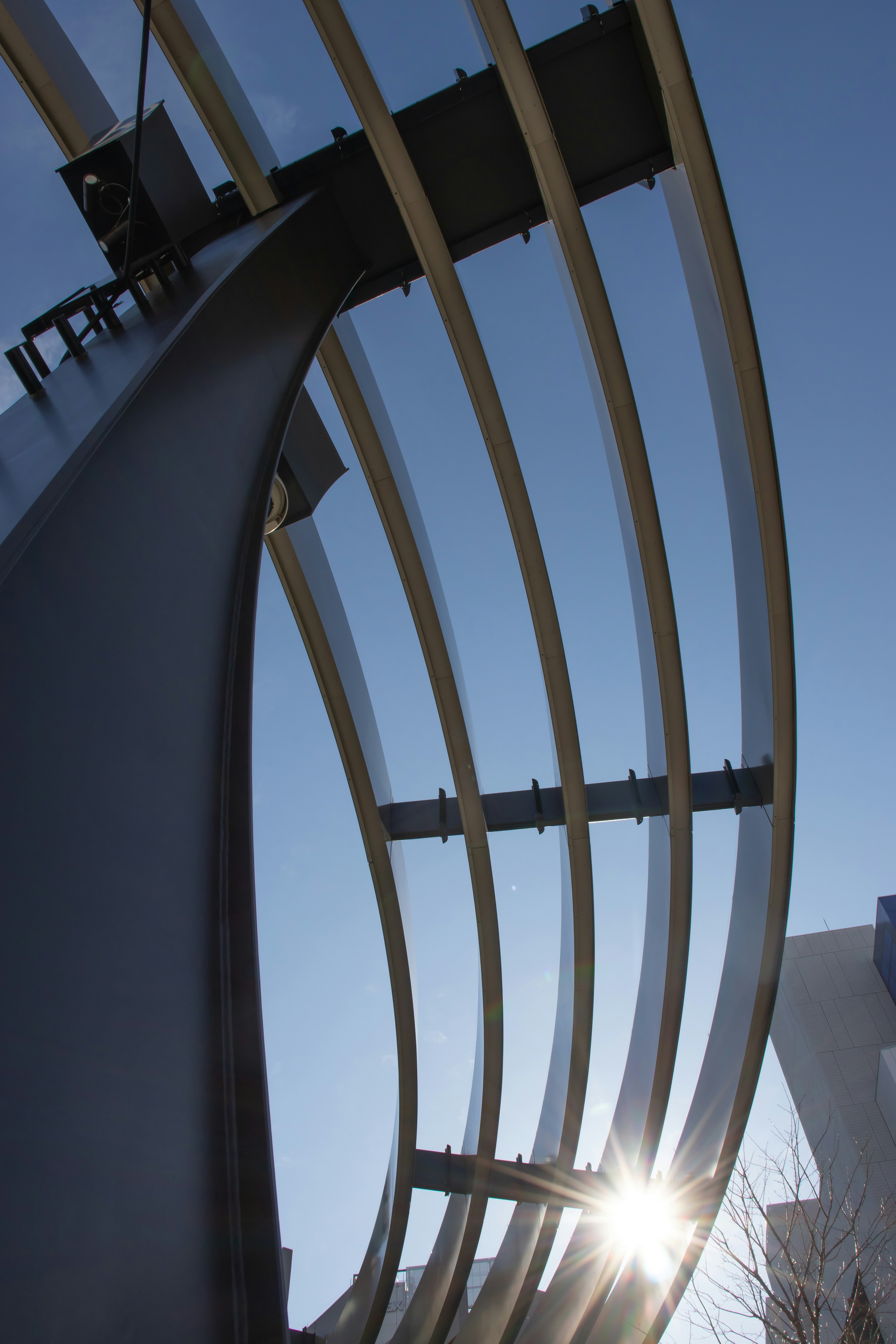 white and brown spiral staircase