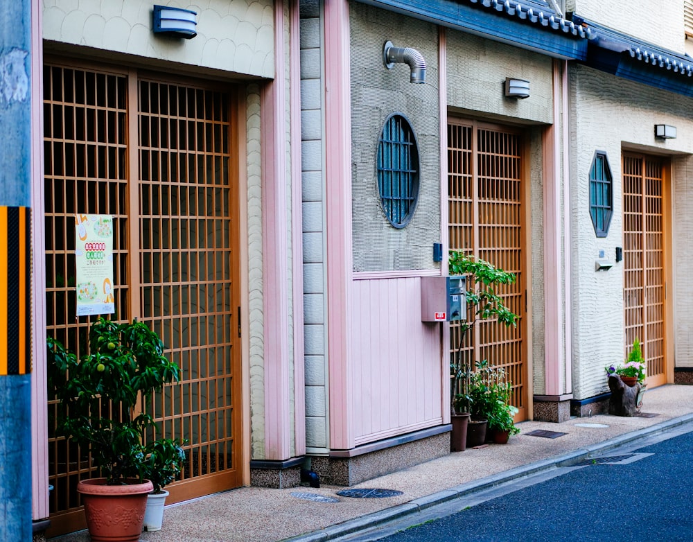 brown wooden door with glass