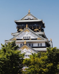 white and gold temple surrounded by green trees during daytime