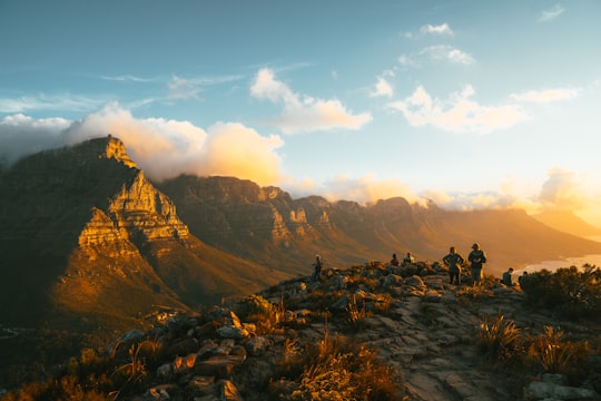 brown rocky mountain under white clouds during daytime in Table Mountain National Park South Africa