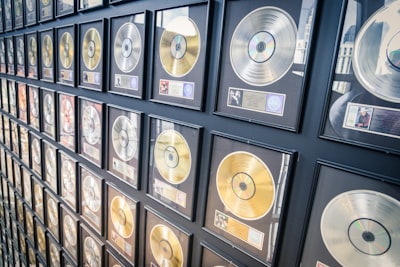 silver round coins on blue wooden frame award-winning google meet background