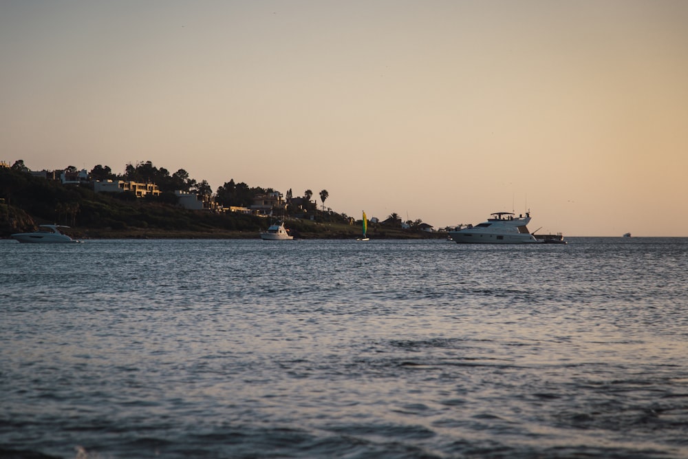 white boat on sea during daytime