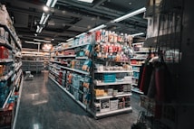woman in black shirt walking on market