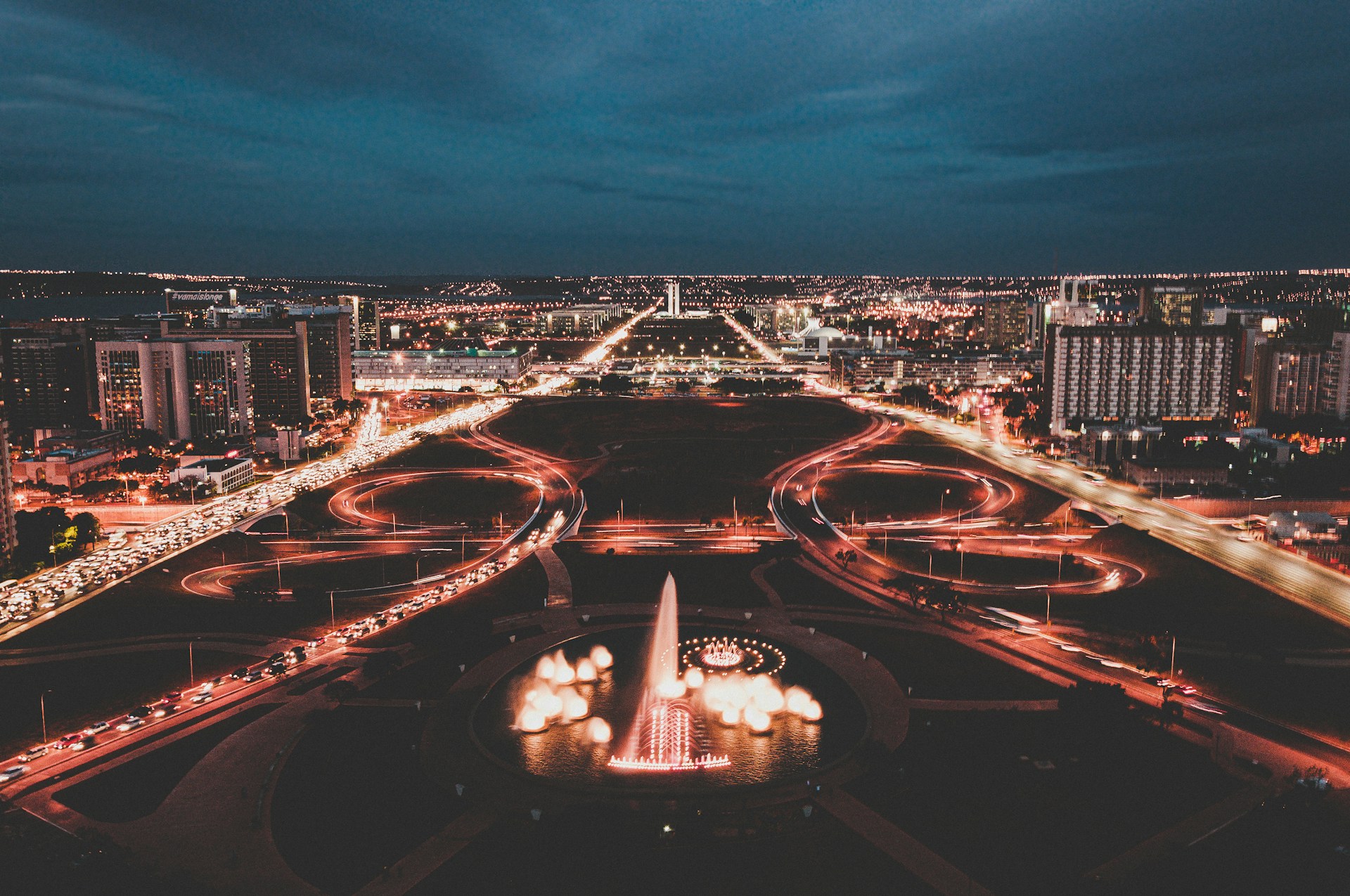 time lapse photography of city lights during night time