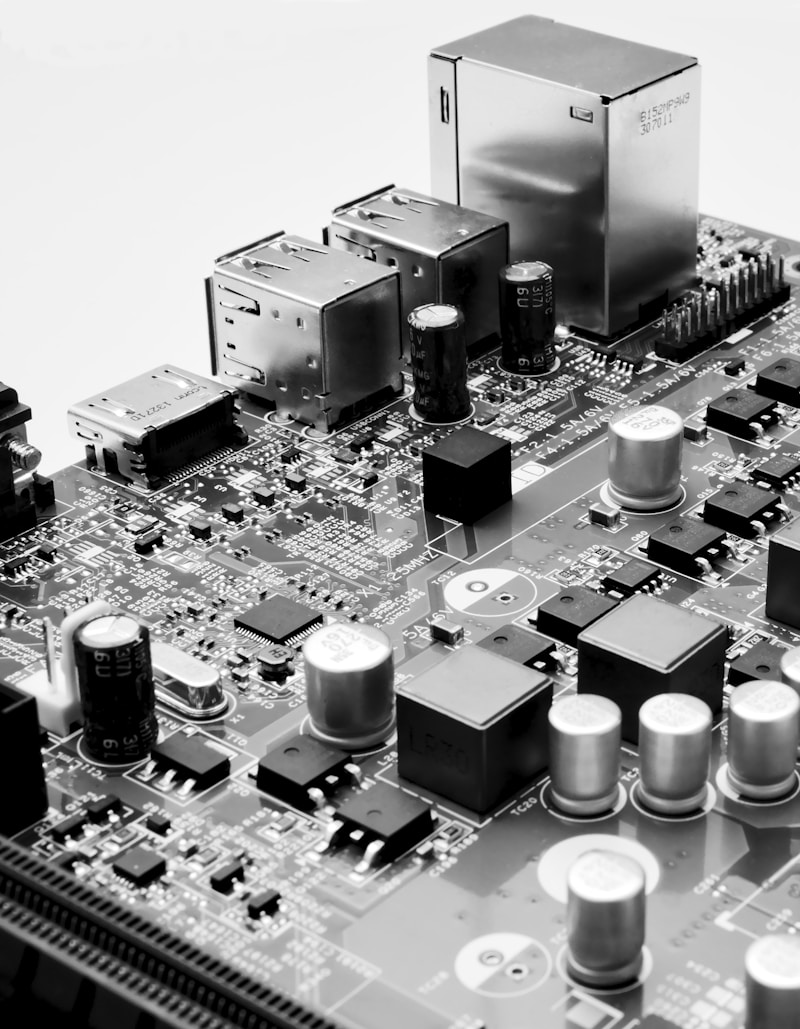 grayscale photo of audio mixer