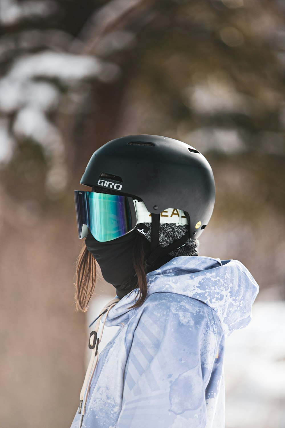 person wearing helmet and goggles