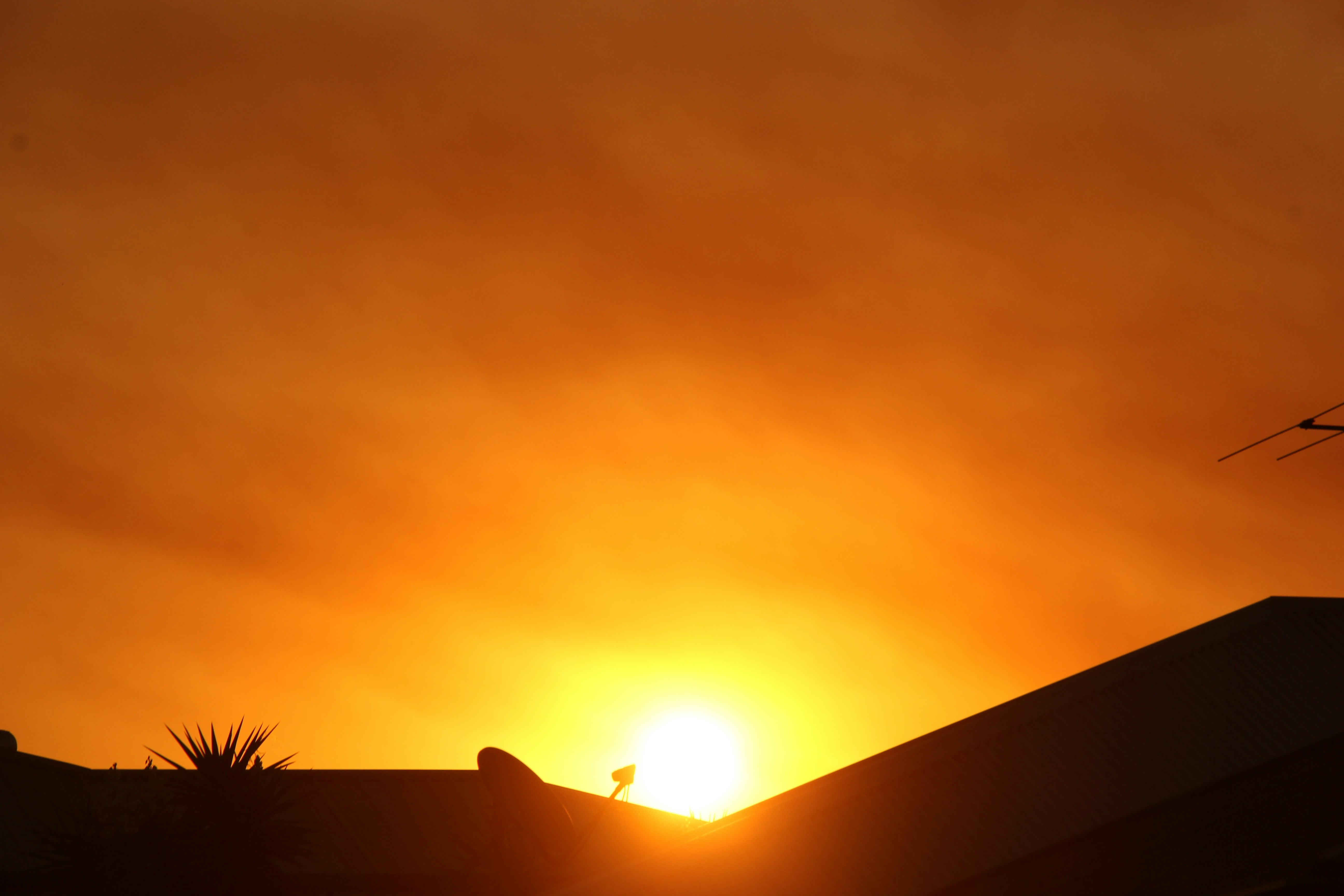 Smokey sunset from bushfires