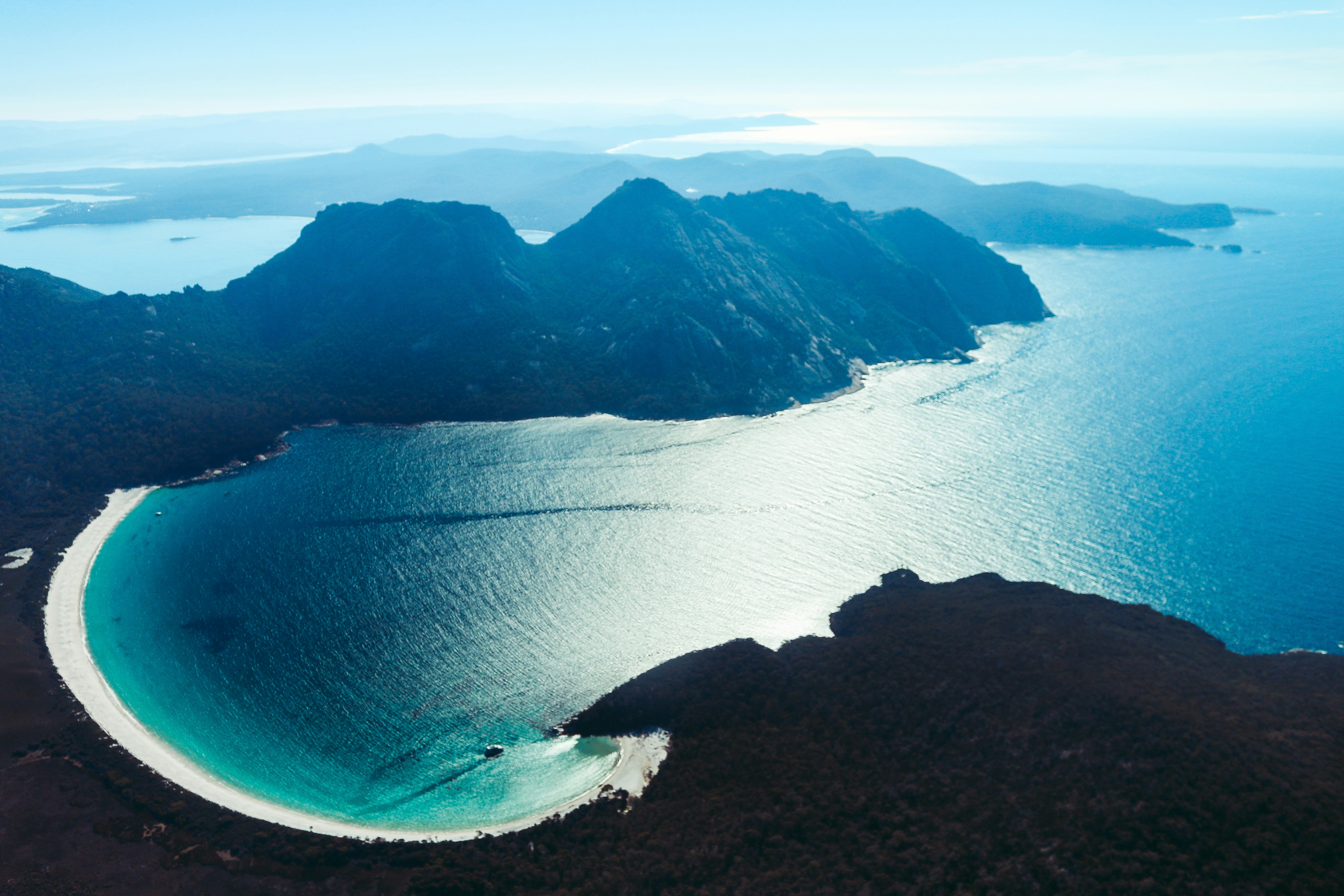 Wineglass Bay from the air