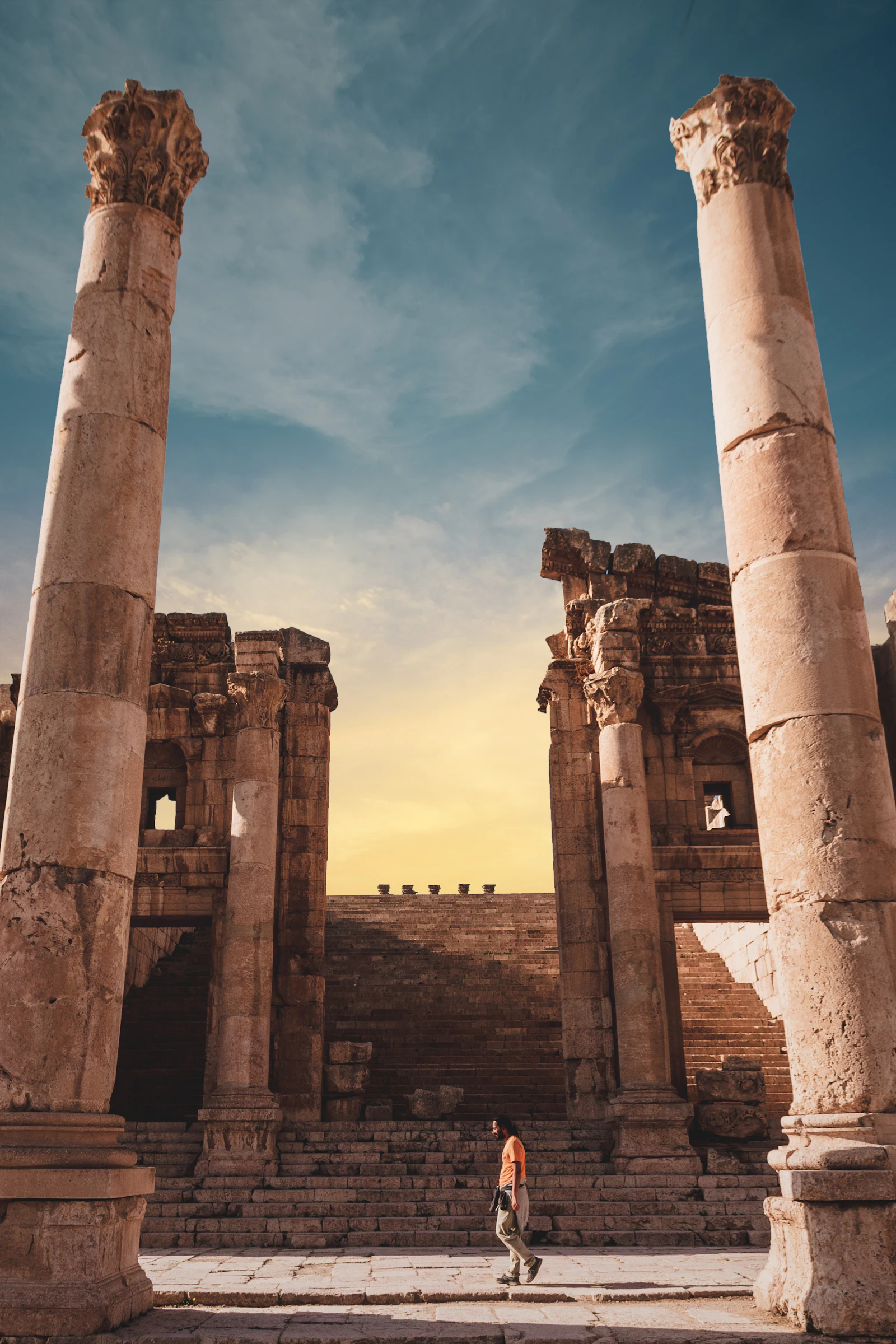 Columnas y ruinas romanas de Jerash (Gerasa), norte de Jordania