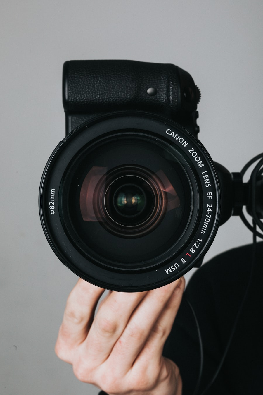 Content creator filming a private jet