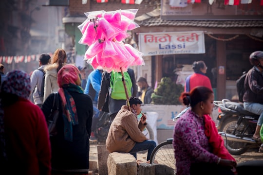 people walking on street during daytime in Kathmandu Nepal