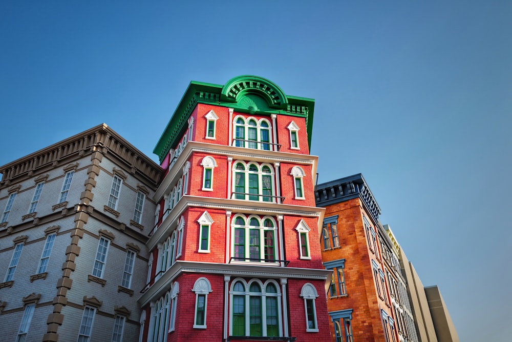 brown and green concrete building