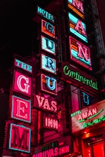 red and blue led signage