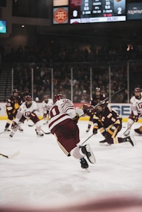 ice hockey players on ice hockey stadium