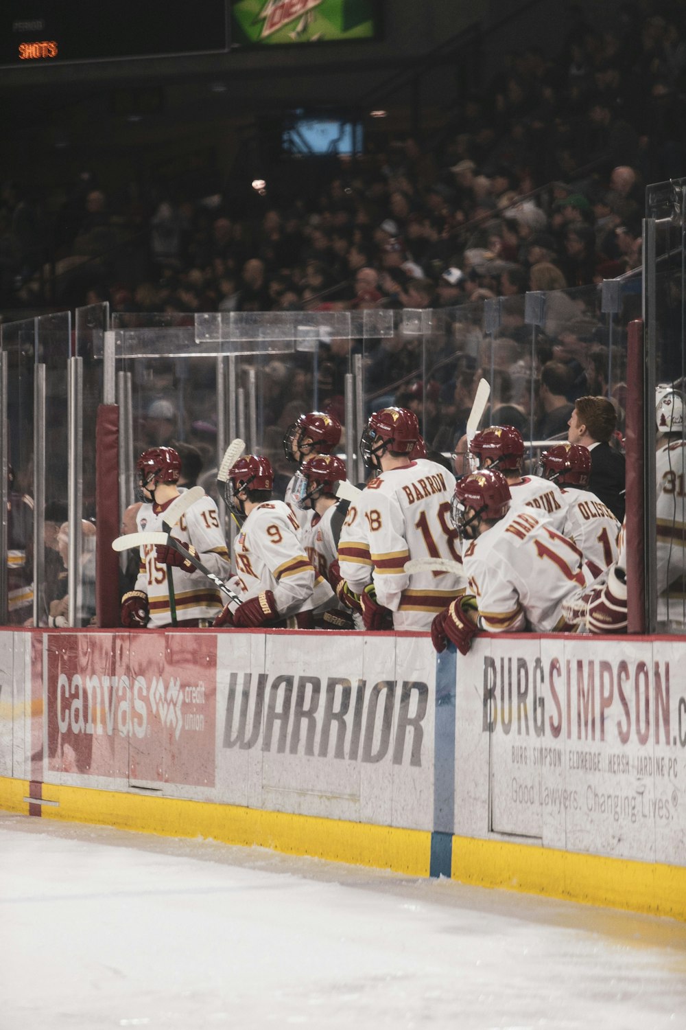 ice hockey players on ice hockey stadium