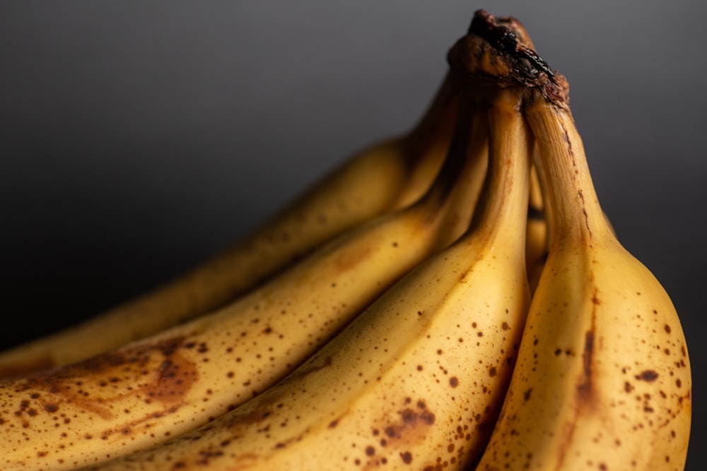 yellow banana fruit in close up photography