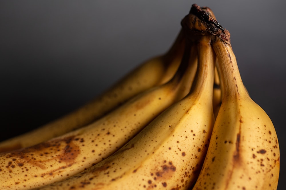 Plátano amarillo en fotografía de primer plano