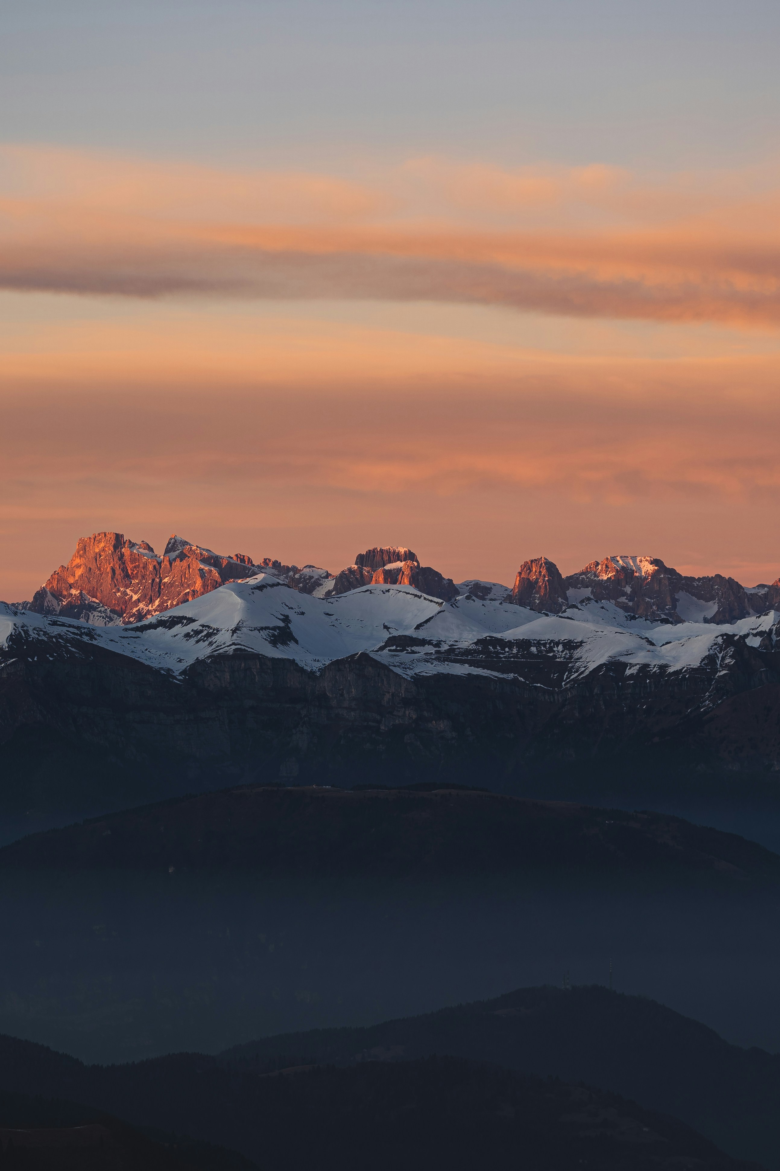 snow covered mountain during daytime