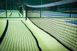 black and white tennis net
