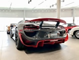 A sleek display of various car parts available for purchase.