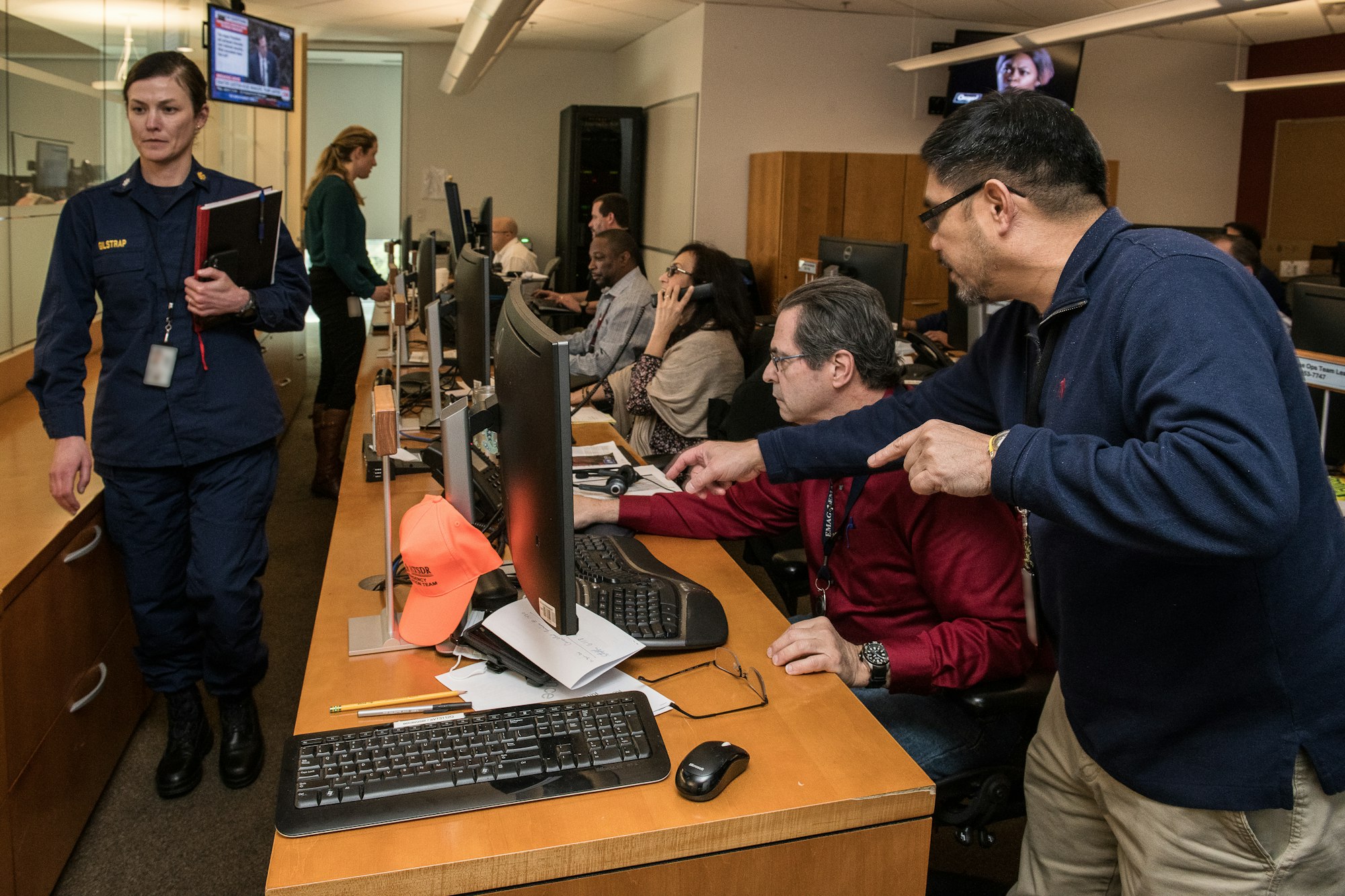 Outbreak response in action: Centers for Disease Control and Prevention (CDC) staff support the 2019 nCoV response in the CDC’s Emergency Operations Center (EOC).