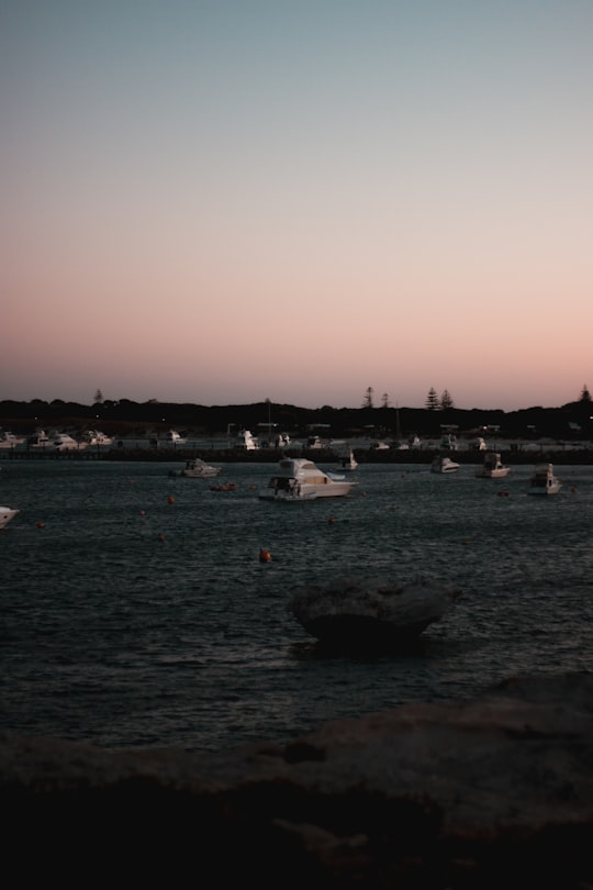 white boats on sea during daytime in Rottnest Island WA Australia