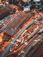 brown and black metal pipe