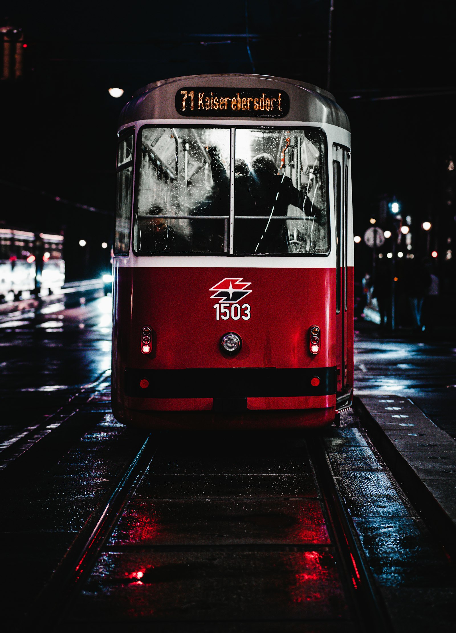 Sony a7R II + Viltrox 85mm F1.8 sample photo. Red and white tram photography