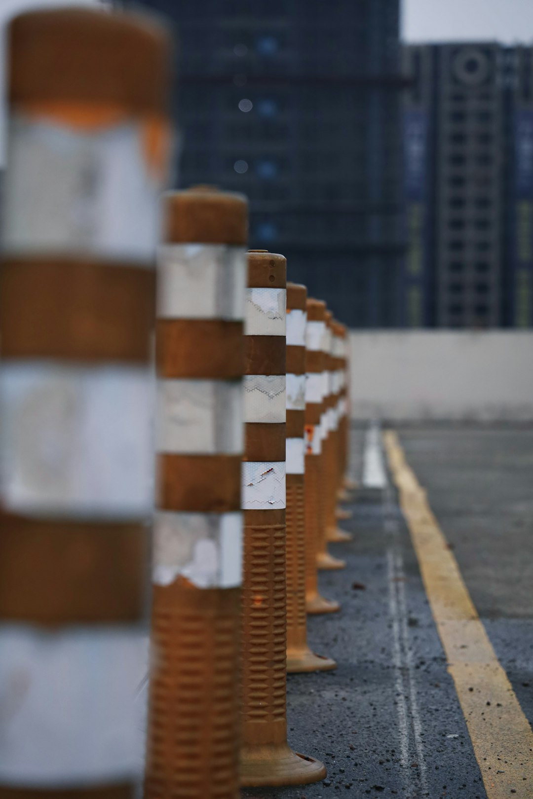 brown and white blocks on gray concrete floor