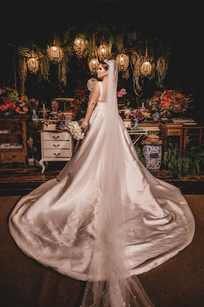 woman in white wedding dress