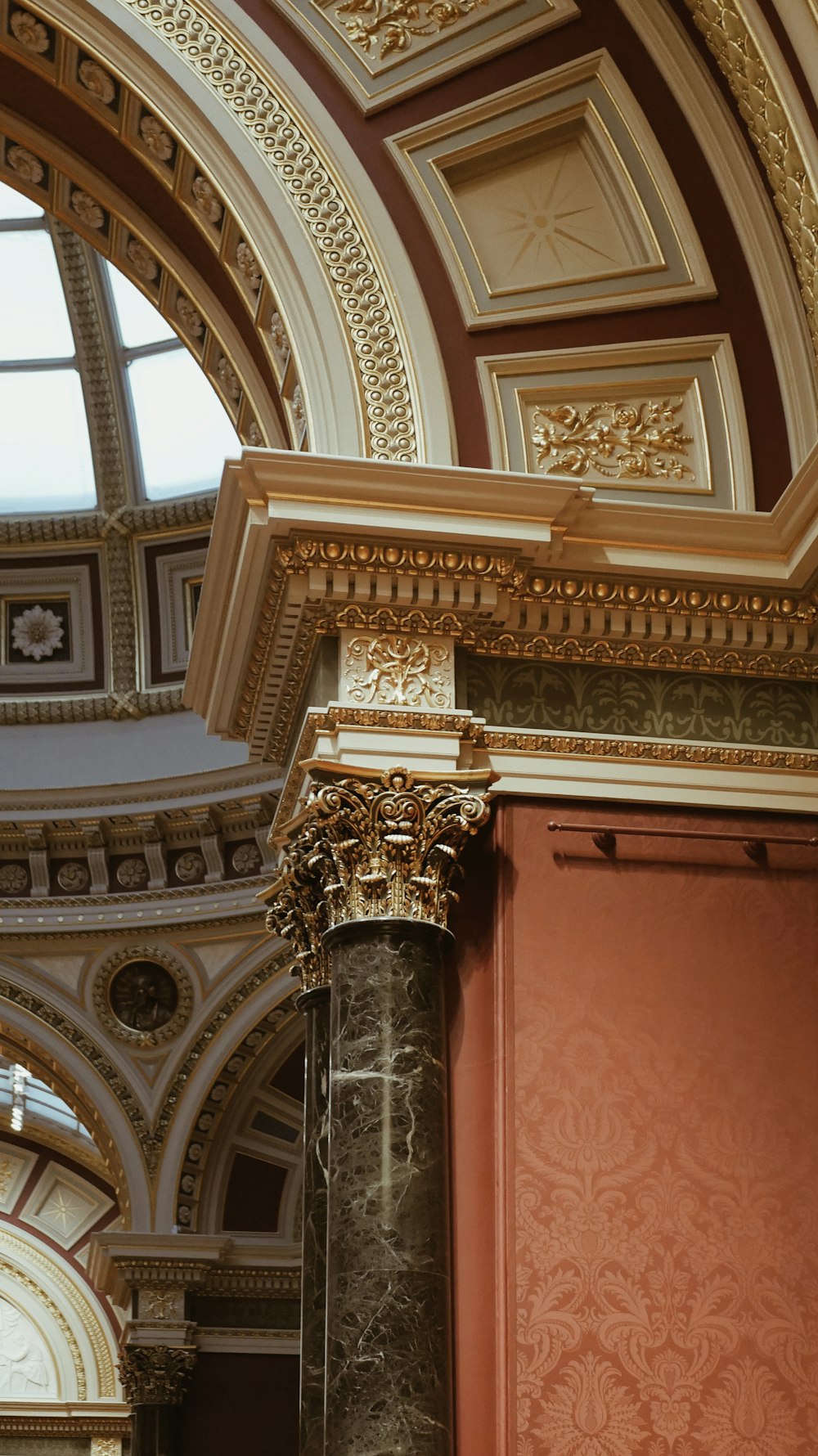 black and gold floral tower