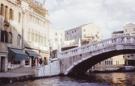 white concrete building near river during daytime in Rialto Italy