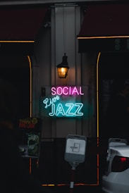 red and green UNK neon light signage