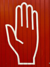 red and white love text