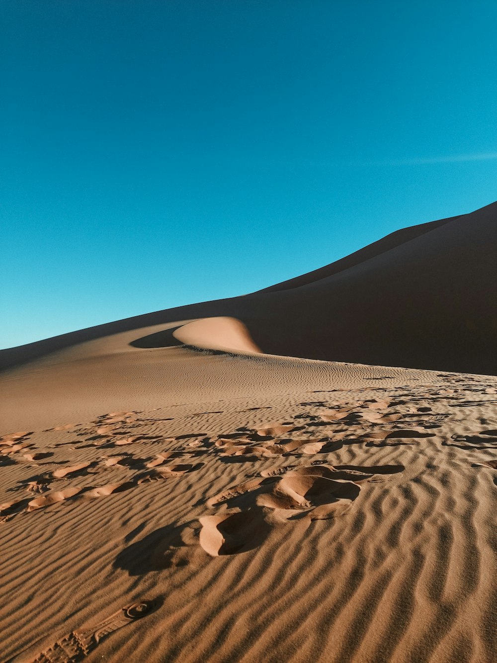 brown sand under blue sky during daytime