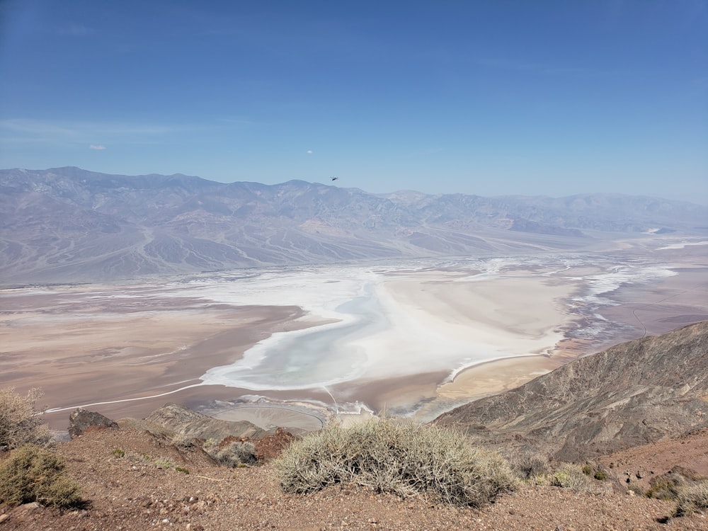 Campo de hierba verde cerca del cuerpo de agua durante el día