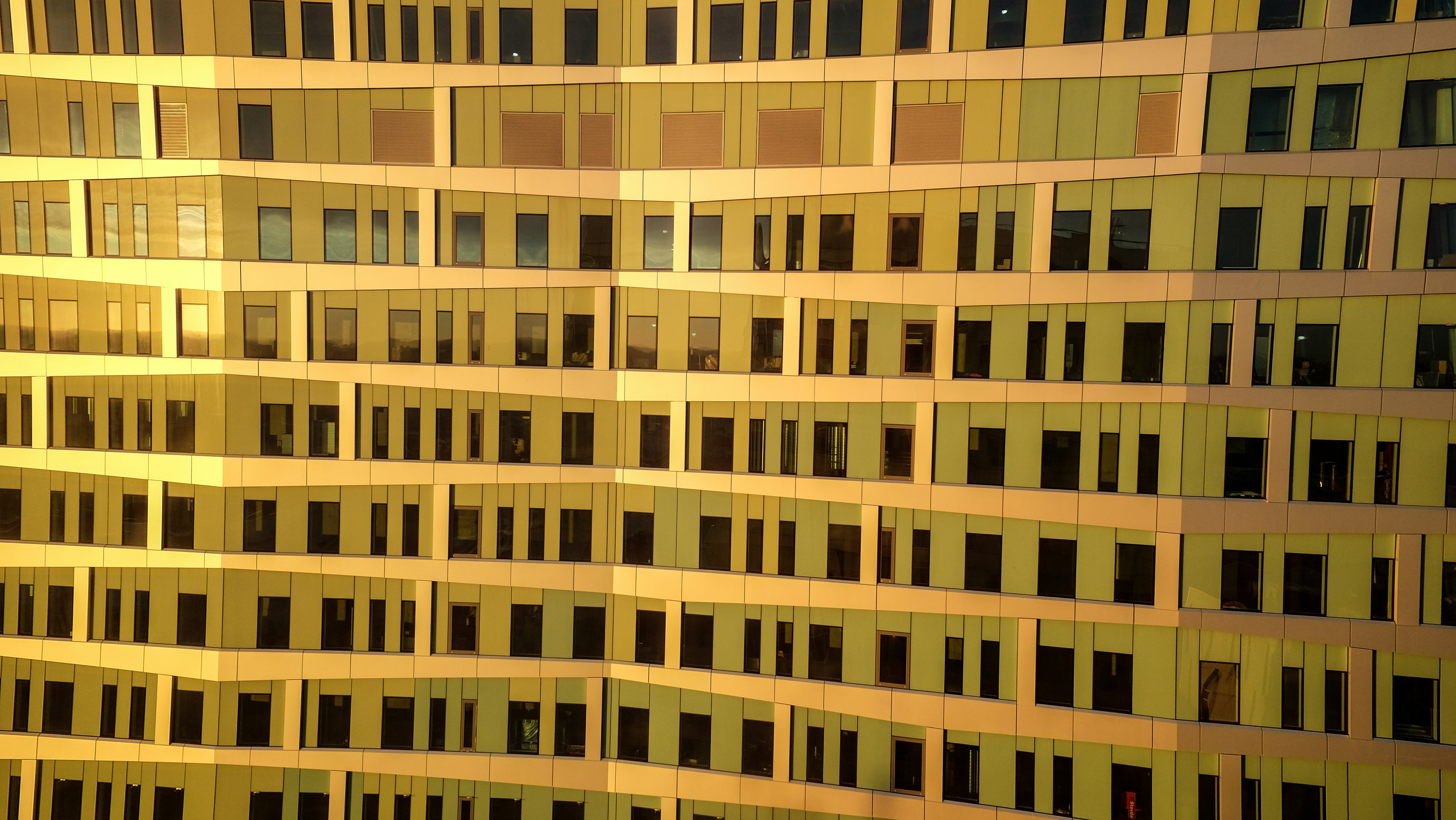 yellow and white concrete building