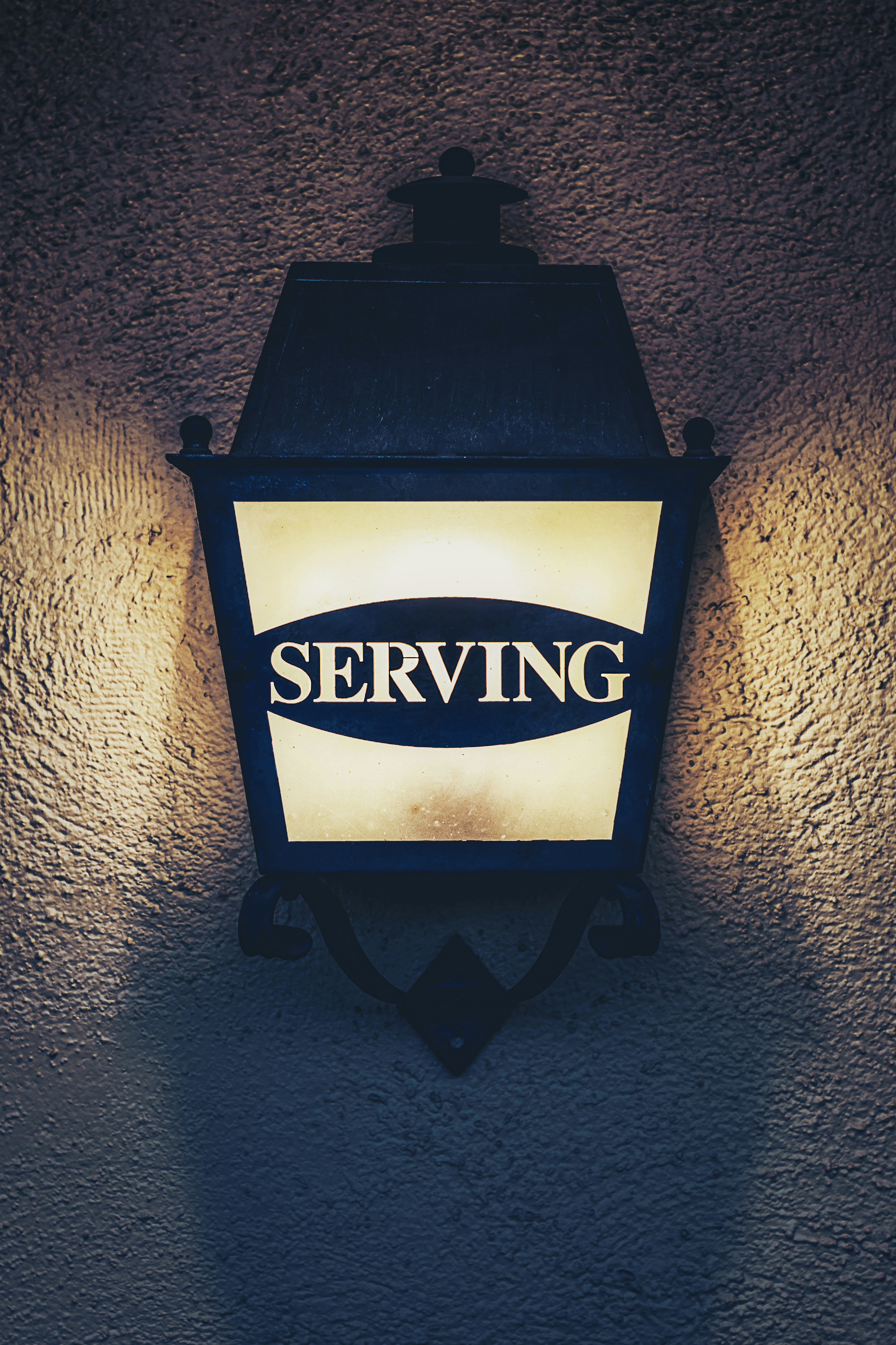 Light outside restaurant