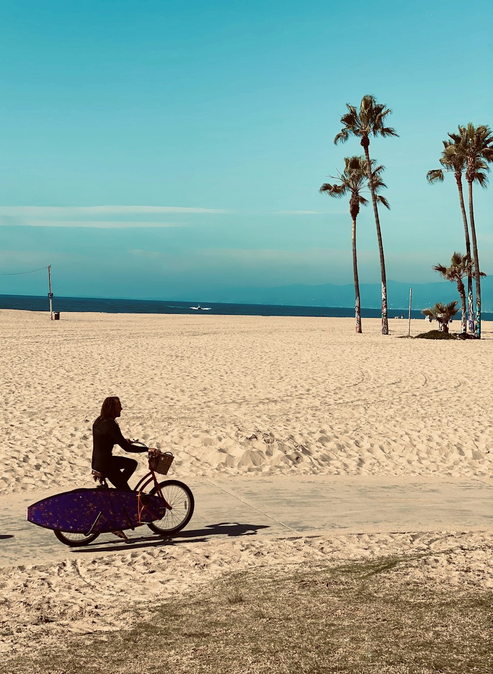 man in black shirt sitting on black wheelchair on beach during daytime