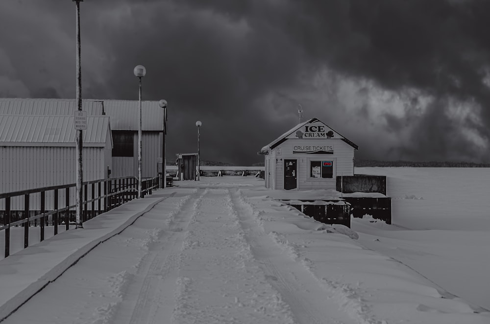 white and gray building under white sky