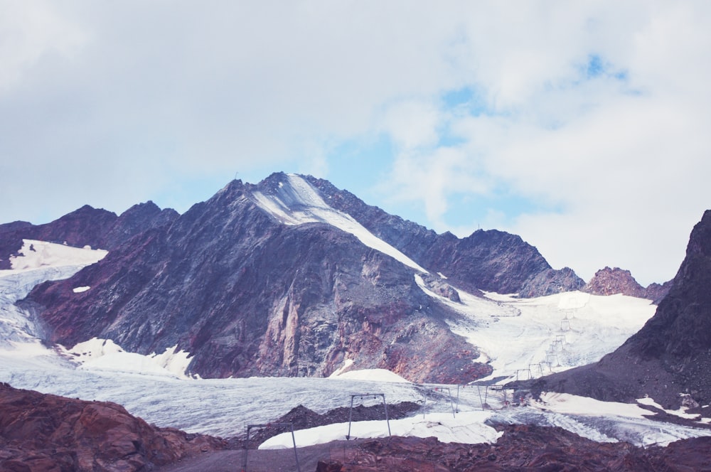 snow covered mountain under blue sky during daytime