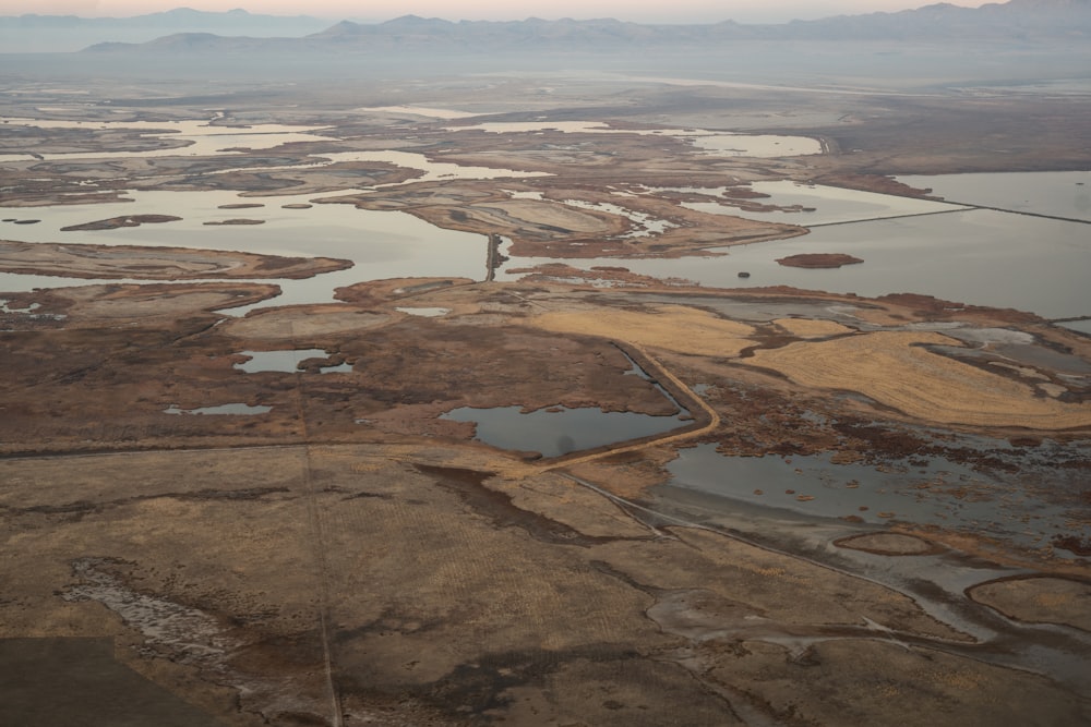 aerial view of brown field during daytime