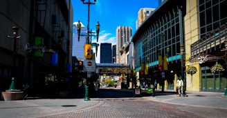 A vibrant streetscape showcasing urban planning efforts.