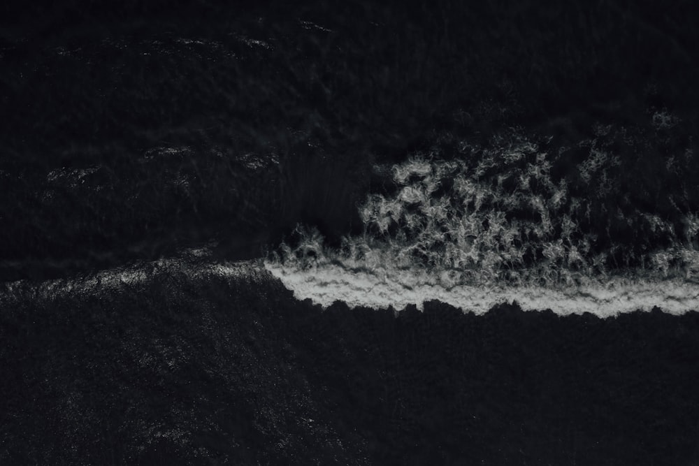 aerial view of ocean waves