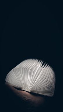 An open book with glowing pages, symbolizing knowledge and self-help inspiration.