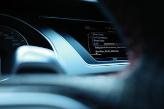 A sleek digital dashboard displaying music streaming metrics and charts