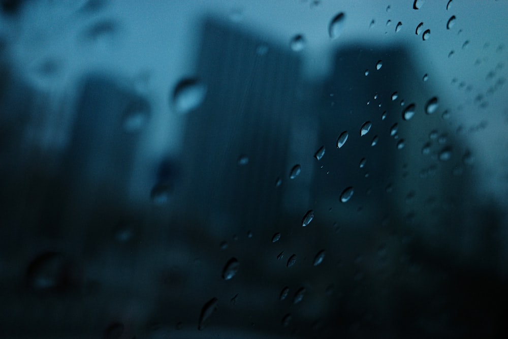 water droplets on glass window