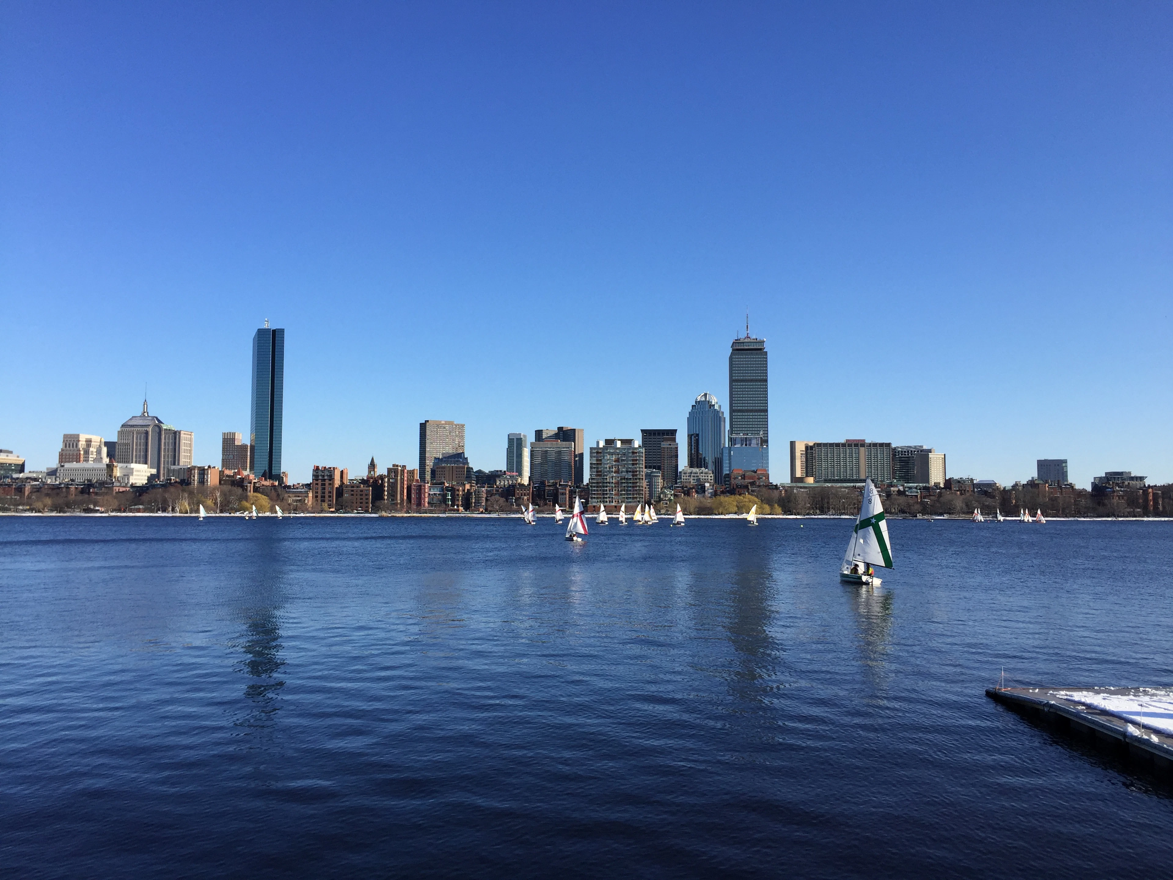 The Boston skyline across the Charles River