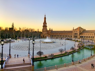 people walking on park near body of water during daytime